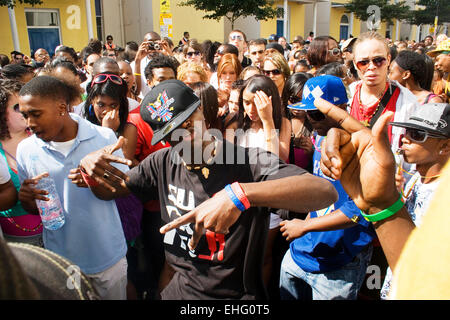 Guy dancing at Notting Hill Carnival 2007. Stock Photo