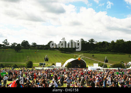 The mainstage at The Big Chill Festival at Eastnor Castle. Stock Photo