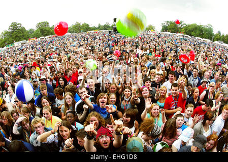 Crowd at V Festival in Chelmsford. Stock Photo