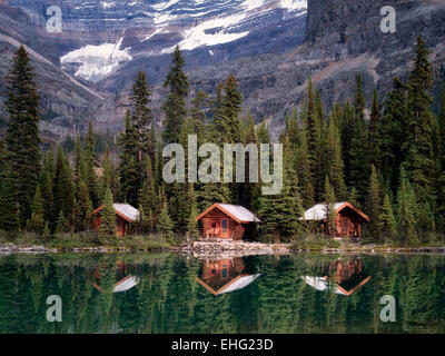 Cabins at Lake O'hara. Yoho National Park, Opabin Plateau, British Columbia, Canada