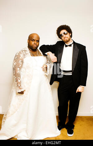 A portrait of Gnarls Barkley aka Cee-Lo and Danger Mouse in Los Angeles 29/02/2008. Stock Photo