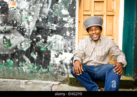 Portrait of Norman Jay in Notting Hill West London. Stock Photo