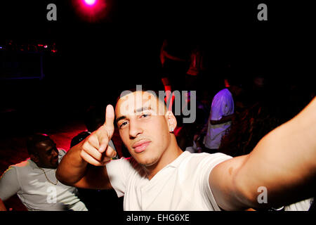 Cool guy on the dancefloor at La Bomba London. Stock Photo