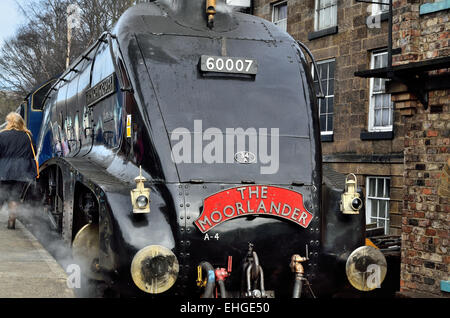 No 60007 Sir Nigel Gresley. NYMR 6th March 2015 Stock Photo