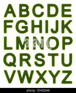 Green alphabet - capital letters Stock Photo