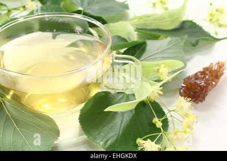 hot fresh linden blossom tea Stock Photo