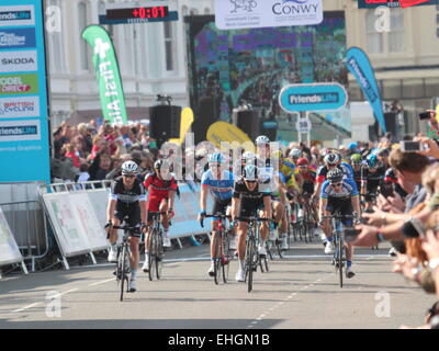 Mark Renshaw wins stage two of The Tour of Britain Featuring: mark Renshaw Where: Llandudno, United Kingdom When: 08 Sep 2014 Stock Photo