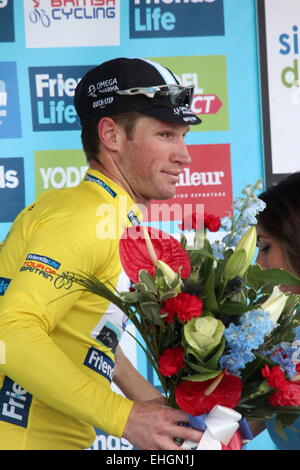 Mark Renshaw wins stage two of The Tour of Britain Featuring: Mark Renshaw Where: Llandudno, United Kingdom When: 08 Sep 2014 Stock Photo