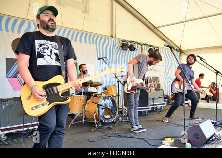 BARCELONA - MAY 30: Murciano Total (Spanish band) in concert at Heineken Primavera Sound 2014 Festival (PS14). Stock Photo
