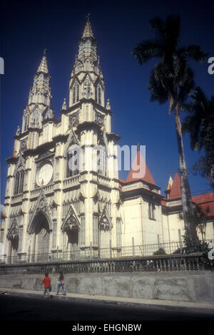 Gothic style Iglesia El Calvario church in downtown San Salvador, El Salvador, Central America Stock Photo