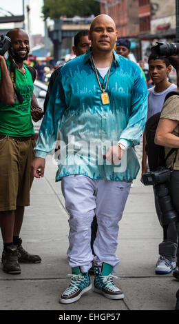 Fat Jo on the set of Jennifer Lopez's new music video in the Meatpacking District in New York City Featuring: Fat Joe,Joseph Antonio Cartagena Where: New York City, New York, United States When: 08 Sep 2014 Stock Photo