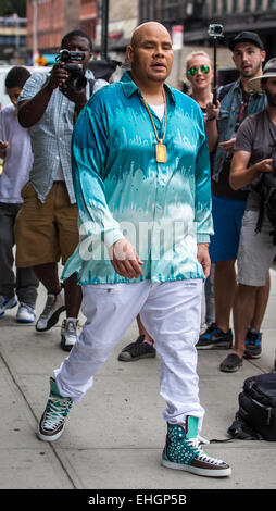 Fat Jo on the set of Jennifer Lopez's new music video in the Meatpacking District in New York City Featuring: Fat Joe,Joseph Antonio Cartagena Where: New York City, New York, United States When: 08 Sep 2014 Stock Photo