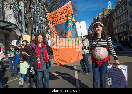 Campaign Against Climate Change demonstration, London, 7 March 2015, Uk Stock Photo