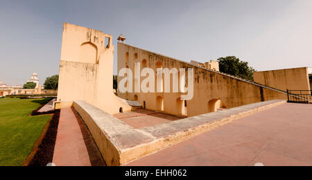 The worlds largest sundial at Jantar Mantar Observatory in Jaipur. Stock Photo