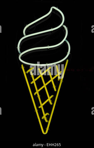 Neon Ice cream cone sign, Wildwood, New Jersey, USA Stock Photo - Alamy