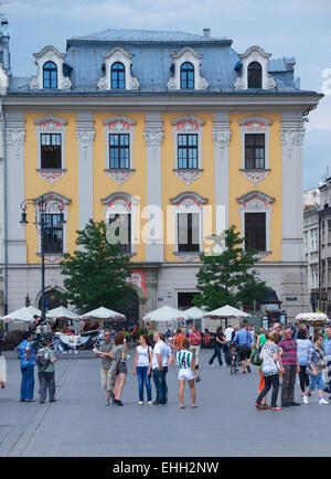 Main Market Square in Krakow Poland Stock Photo