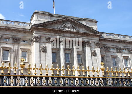 Facade of Buckingham Palace in London Stock Photo