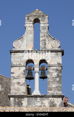 Orthodox bell tower in Corfu Island Stock Photo