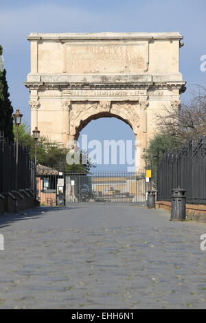 Titus Arch in Rome Stock Photo