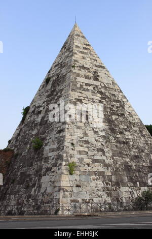 Cestia Pyramid in Rome Stock Photo