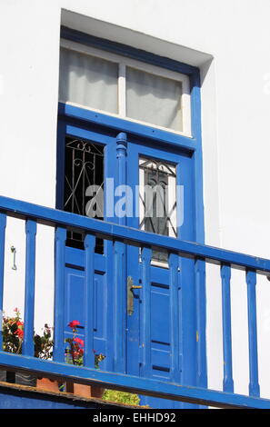 Typical white house in Mykonos Stock Photo