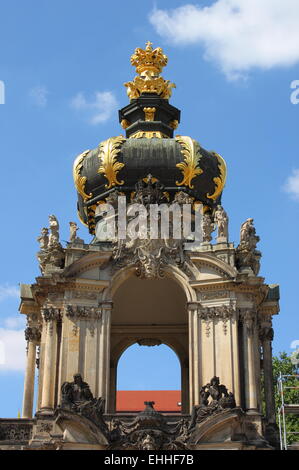 Kronentor of the Zwinger palace in Dresden Stock Photo