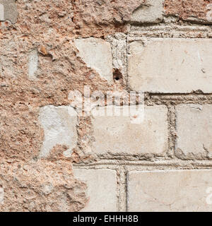 Old white brick wall Stock Photo