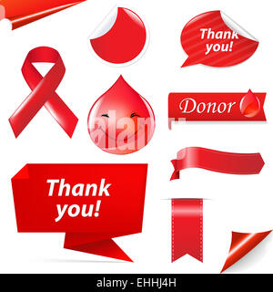 Blood Donation Set Stock Photo