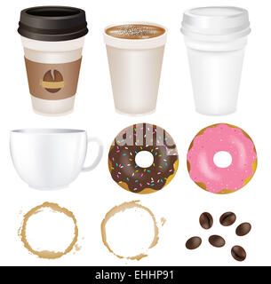 Set Coffee Stock Photo