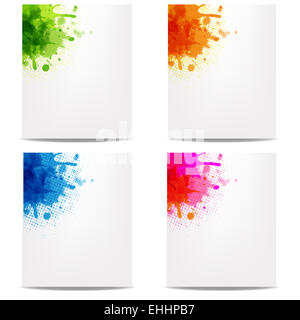 Set Banners With Color Blob Stock Photo