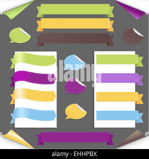 Set Ribbons And Labels Stock Photo