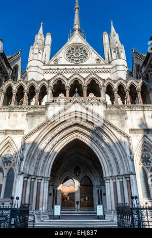 The Royal Courts of Justice is a court building in London which houses both the High Court and Court of Appeal Stock Photo