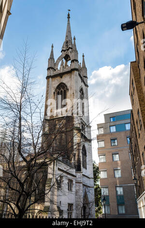 St Dunstan-in-the-East was a Church of England parish church on St Dunstan's Hill, destroyed in the Second World War Stock Photo