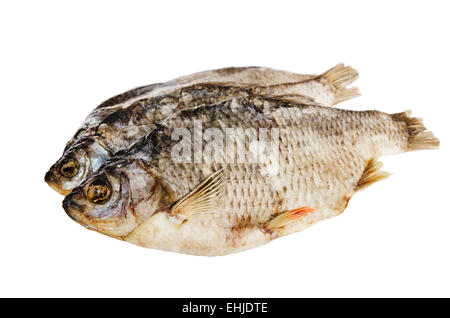 dried fish is isolated on white Stock Photo