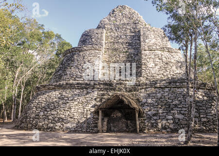 Xaibe Building Coba Mexico Stock Photo