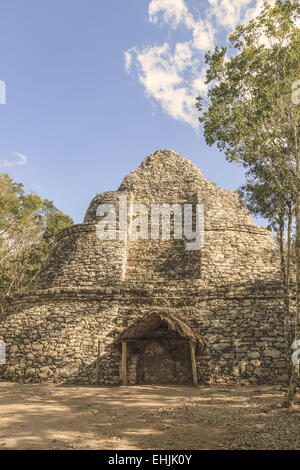 Xaibe Building Coba Mexico Stock Photo