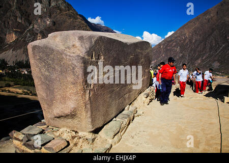 Ollantaytambo, said to be the oldest continuously occupied village in the American continent. Stock Photo