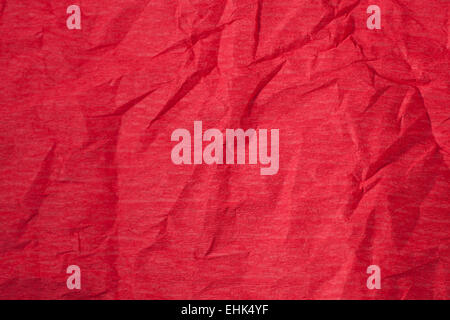 wrinkled red paper texture Stock Photo
