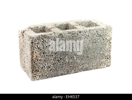concrete block isolated on white Stock Photo