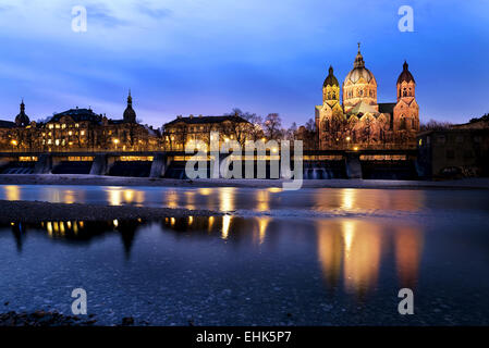 St. Luke Church, is the largest Protestant church in Munich, Germany Stock Photo
