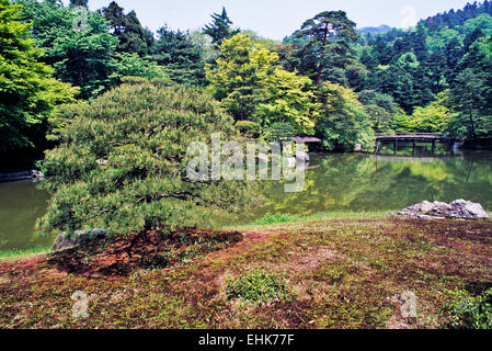 The City of Kyoto is a unique reserve for ancient Zen gardens and shrines that are over nine hundred years old. Stock Photo