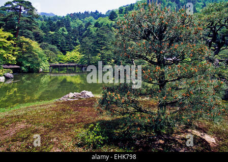 The City of Kyoto is a unique reserve for ancient Zen gardens and shrines that are over nine hundred years old. Stock Photo