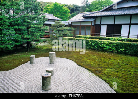 The City of Kyoto is a unique reserve for ancient Zen gardens and shrines that are over nine hundred years old. Stock Photo