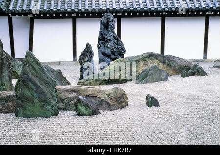 The City of Kyoto is a unique reserve for ancient Zen gardens and shrines that are over nine hundred years old. Stock Photo