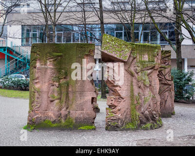 Berlin War Memorial to the Rosenstrasse protest by Aryan women about arrest of Jewish husbands - Block of Women, sculpture Stock Photo