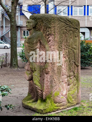 Berlin War Memorial to the Rosenstrasse protest by Aryan women about arrest of Jewish husbands - Block of Women, sculpture Stock Photo