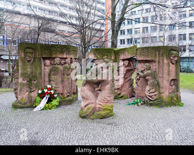 Berlin War Memorial to the Rosenstrasse protest by Aryan women about arrest of Jewish husbands - Block of Women, sculpture Stock Photo