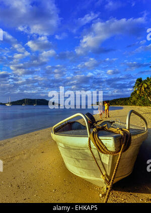 'Blue Lagoon beach' ''Nanuya Lailai' Yasawa Island. Fiji. Pacific Stock Photo