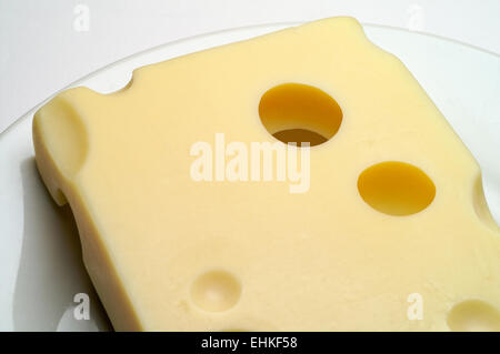 Emmental cheese closeup Stock Photo