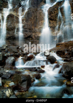 Tangle Falls. Jasper National Park, Alberta, Canada Stock Photo